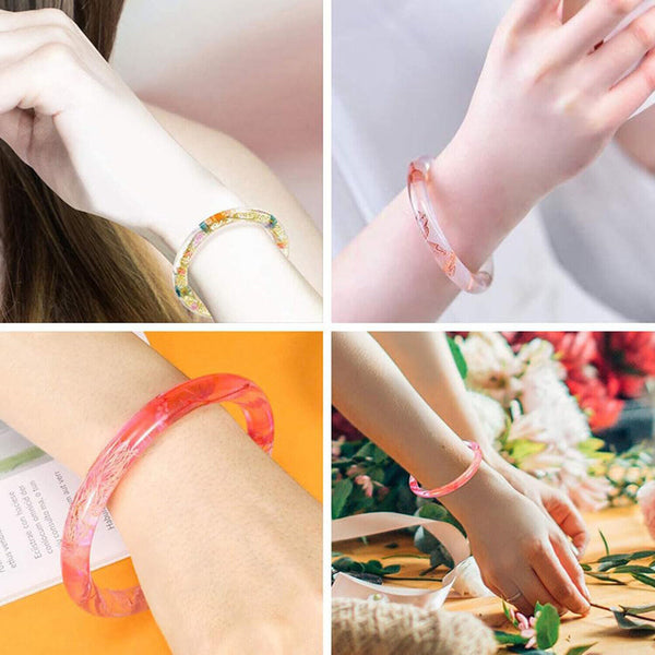 Silicone Mold Casting Mould DIY Bangle Jewelry Tool Kit Resin Bracelet Making