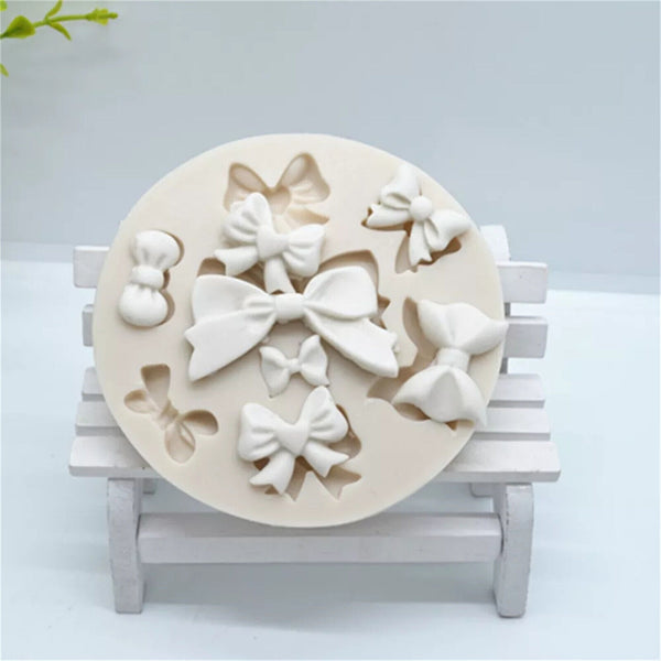 3D Silicone Bowknot Fondant Mould Cake Border Decor Baking Bow Mold Sugarcraft