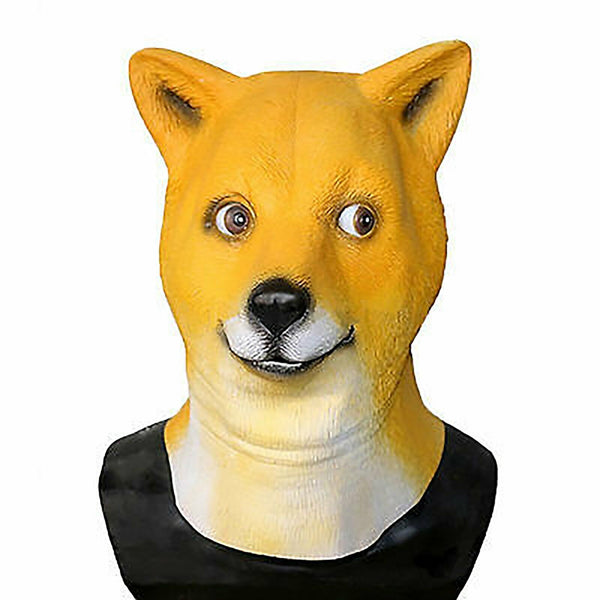 1X Dog Latex Head Mask Creepy Animal Halloween Costume Theater Creepy Party Toys