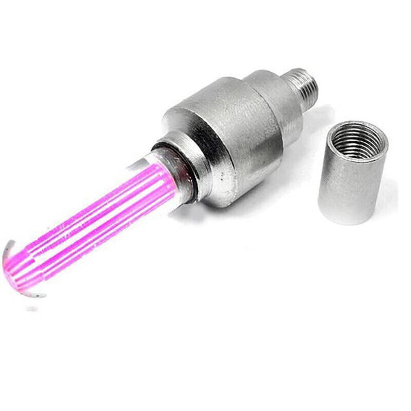 2 PCS FLASHING NEON LED LIGHT WHEEL VALVE CAP TYRE CAR MOTORCYCLE BICYCLE BIKE