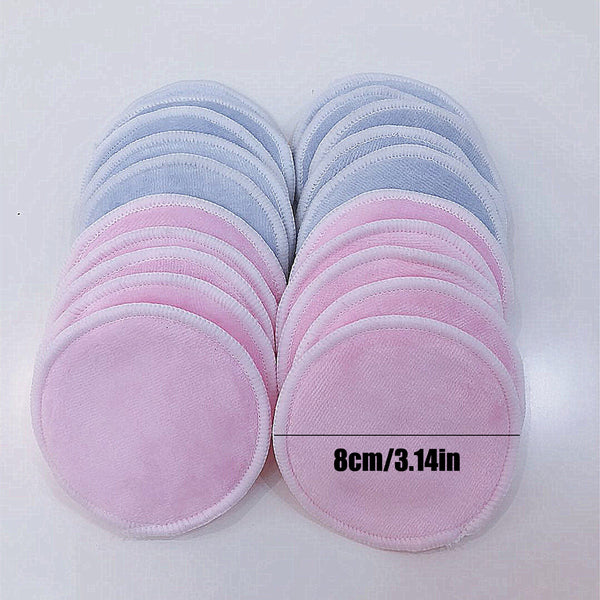 32pcs Reusable Makeup Remover Pads with Laundry Bag | Bamboo Cotton Rounds for Face Cleansing