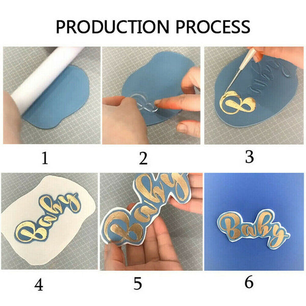 Acrylic Letter Alphabet Cake Mold Press Cookie Cutter DIY Stamp Fondant Mould AU