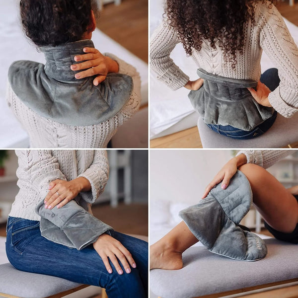 Microwavable Neck Shoulder Heating Pad Reusable Hot Cold Therapy Wrap