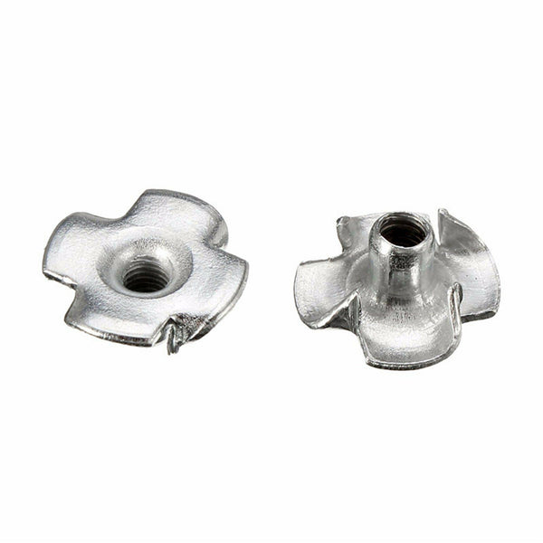 100X M3 M4 M5 M6 M8 Four Claws Nut T-nut Blind Rivet Threaded Inserts Furniture