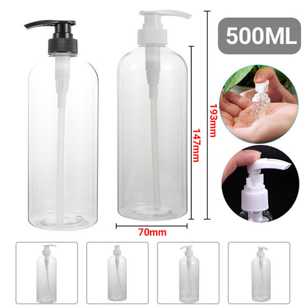 3PCS 500ml Soap Dispenser Shampoo Pump Bottles Cream Lotion Bottle Container NEW