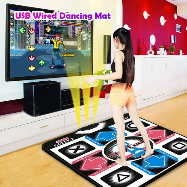 USB Dancing Mat Step Blanket Dance Mat Pad Non-Slip For PC TV AV Video Game
