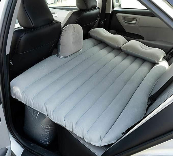 CAR TRAVEL INFLATABLE CAR BED MATTRESS WITH TWO AIR PILLOWS PORTABLE AIR PUMP