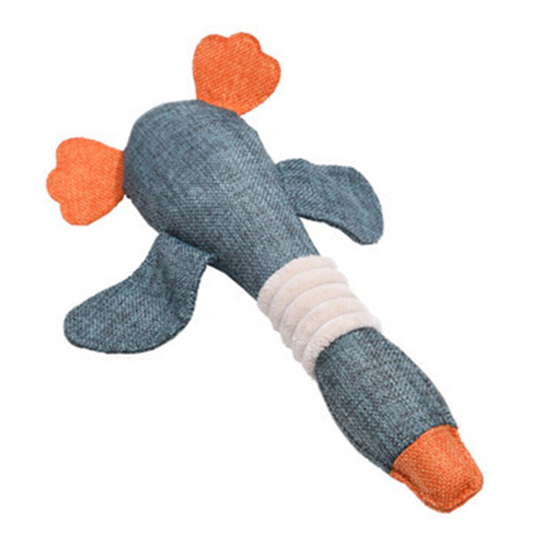 Pet Chew Dog Toys Toy Rope Squeaker Crinkle Rope Plush Squeaky Teething Puppy