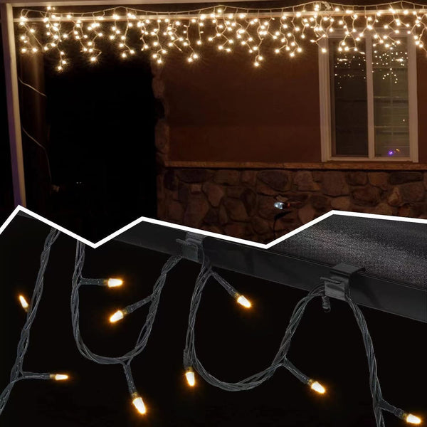 50PCS LED Fairy Lights Steel Gutter Hooks Metal Clips Christmas Party Clip TOOL
