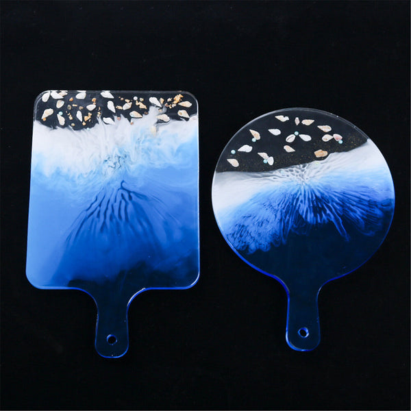 Silicone Coaster Resin Casting Mold Epoxy Fruit Tray Plate Mould Craft Handle AU