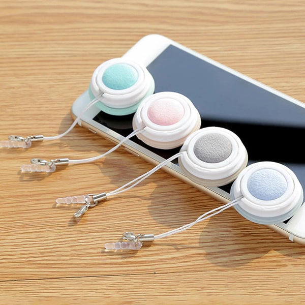 1-8PCS Macaron Shaped Mobile Phone Screen Lens Glasses Wipe Cleaning Candy Color