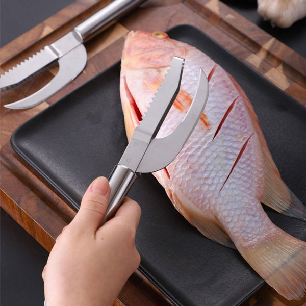 2x Stainless Steel Fish Scales Grater Fish Skin Brush Fish Scaler Fish Maw Knife