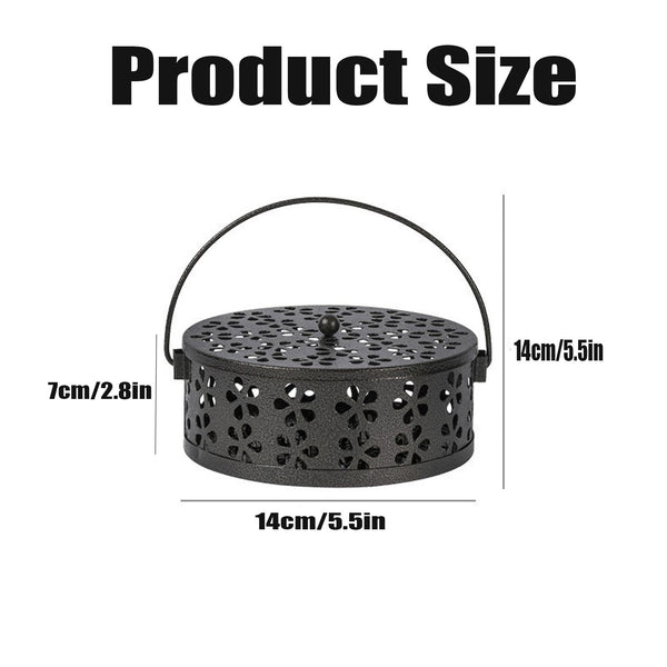 Metal Mosquito Coil Holder Iron Burner Mozzie Repellent Stand Outdoor