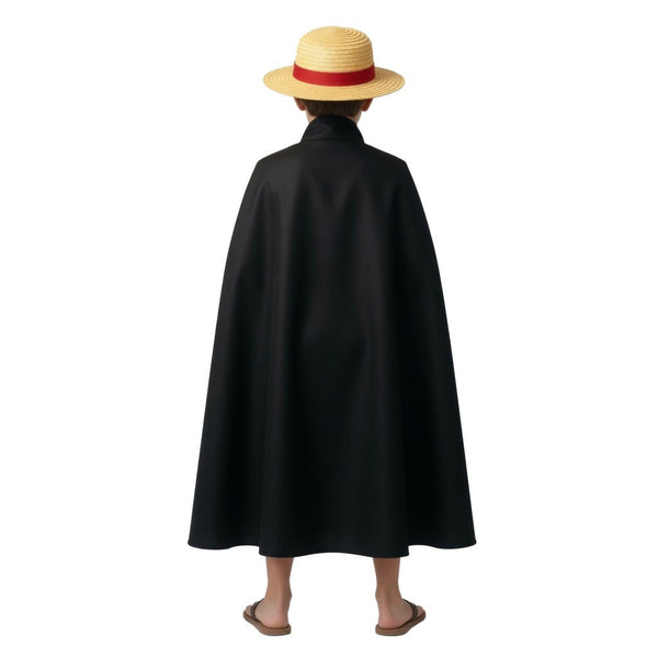 Luffy Costume Kids Boys – One Piece Monkey D Luffy Cosplay Set with Hat & Cape