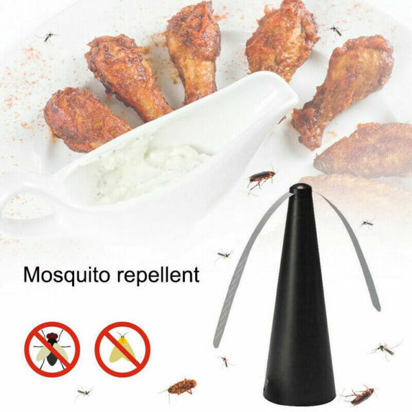 Automatic Fly Trap Fly Repellent Fan Keep Flies+Bugs Away From Food Home Outdoor