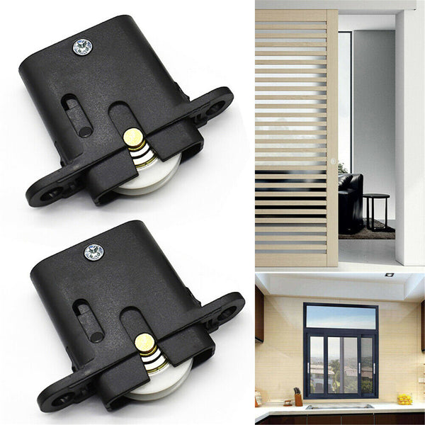 10PCS Sliding Security Door Rollers Replacement Wheels Stainless Steel Black