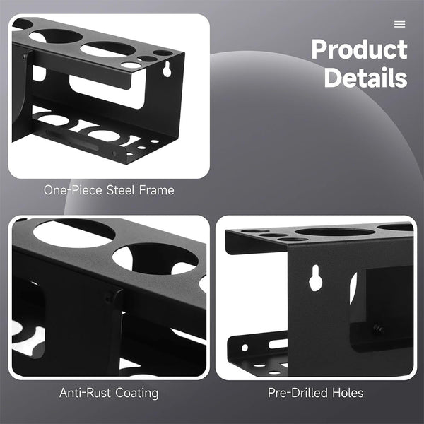 Caulking Gun Storage Rack 6 Hole Wall Mount Sealant Tube Holder Organiser