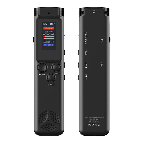 64G Digital Voice Activated Recorder Mini Audio Recording MP3 Device for Meeting