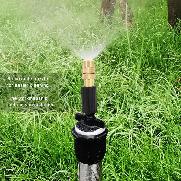 10pcs Brass Misting Nozzles Set For Outdoor Cooling Water Mist Fog Spray System
