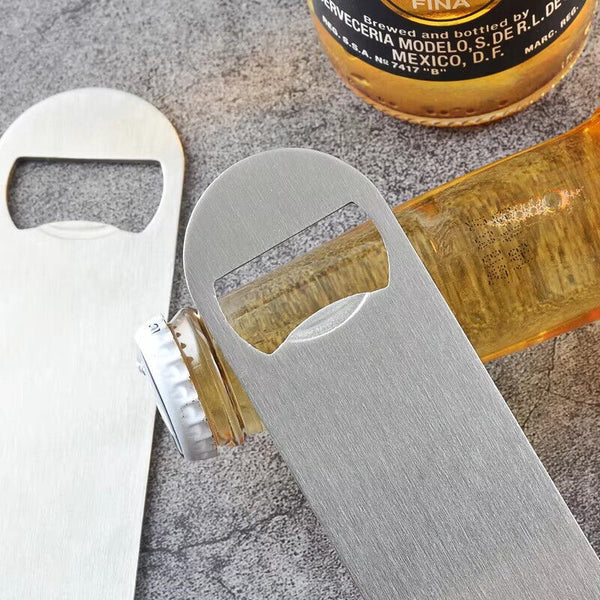 Bottle Opener Stainless Steel Flat Bar Blade Cap Remover Can Beer Drink