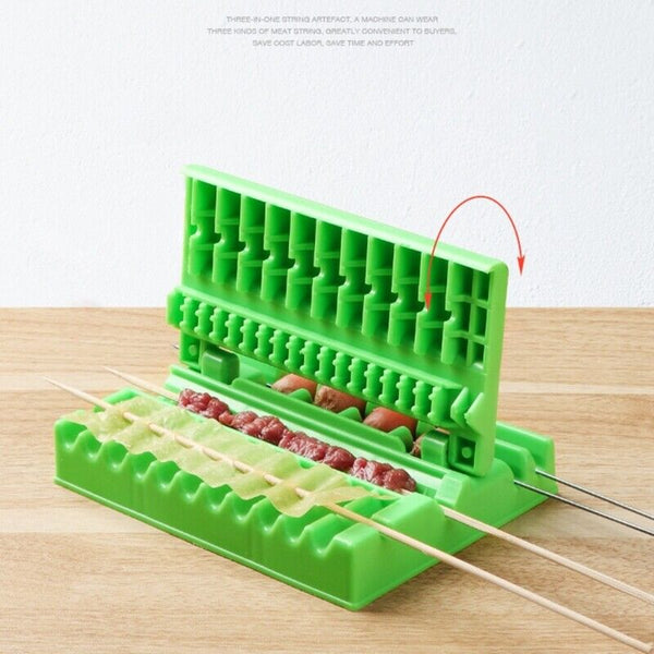 Convenient BBQ Skewer Tool Fast and Easy Skewering for Outdoor Grilling