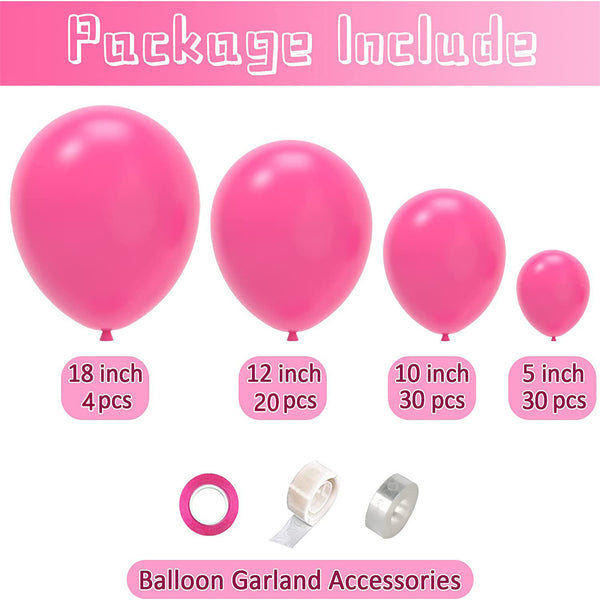 174X Balloon Arch Set Wedding Birthday Party Garland Rose Red Balloons Decor AU
