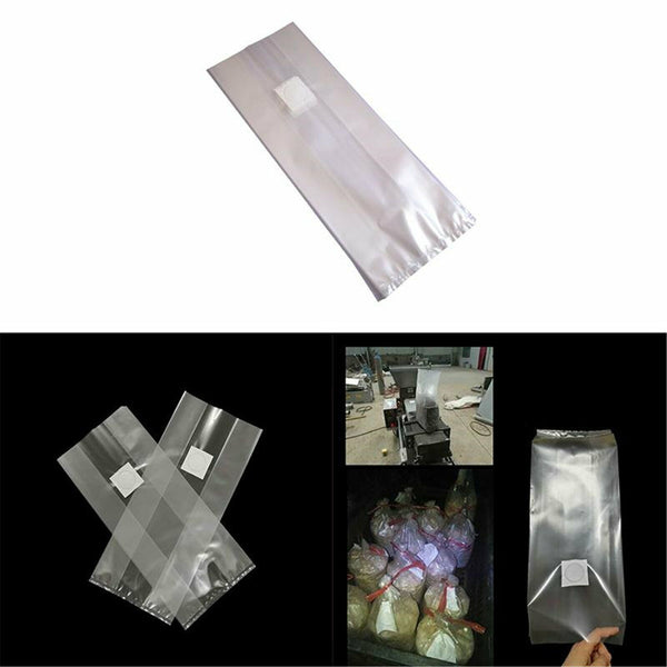 Mushroom Grow Bag Grains Spawn Substrate High Temp Pre Sealable 50x25cm