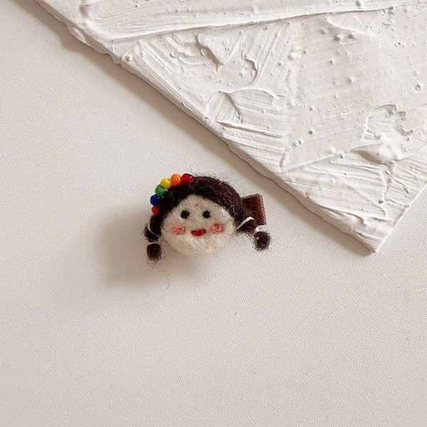 Simple Cartoon Girl Hairpin Cute Styling Hair Accessories for Kids Fashion Gift