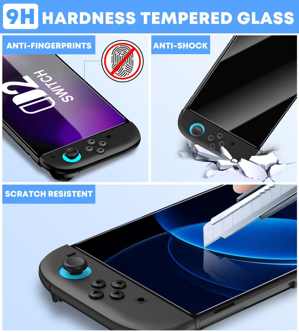 For Nintendo Switch 2 Screen Protector, 3 Pack 9H Tempered Glass Ultra-Thin HD