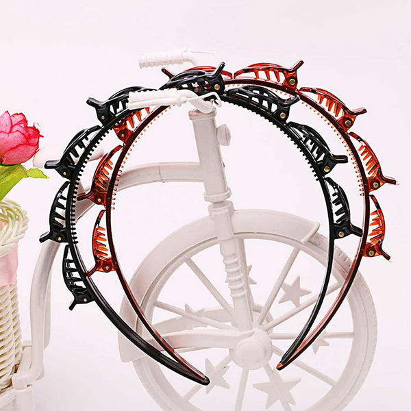 2 Pcs Double Bangs Hairstyle Hairpin Headband Braided Women Headband Hair Tool