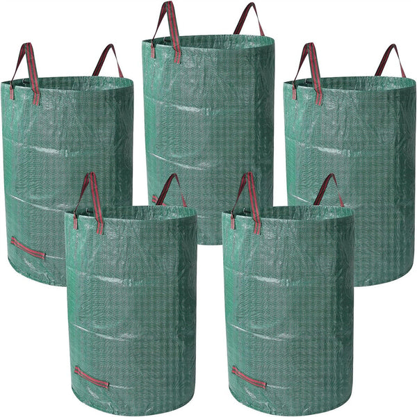 Garden Waste Bags Large Green Recycling Bale Rubbish Bags 5PCS 500L