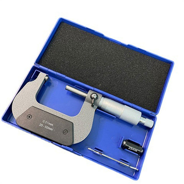 High Precision 0-100MM Outside Micrometer Alloy Head Spiral Measuring Tool AU