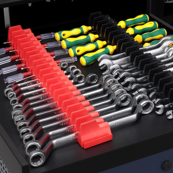 Magnetic Wrench Organizer Holder – 23 Slot Tool Rack for Garage & Toolbox