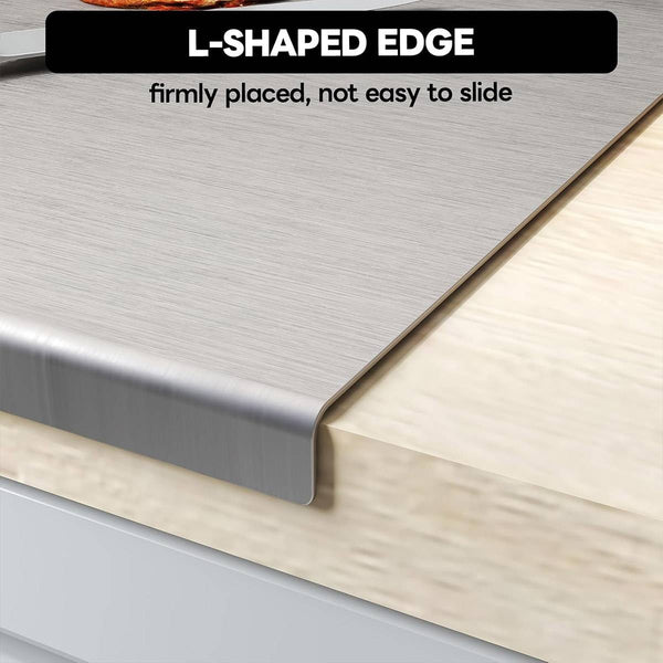 Stainless Steel Cutting Board Kitchen Chopping Multi Purpose Large Non Slip New