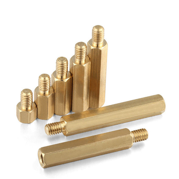 120PCS PCB Board Screws Standoffs M3 Male Female Hex Brass Spacer Nut Assortment