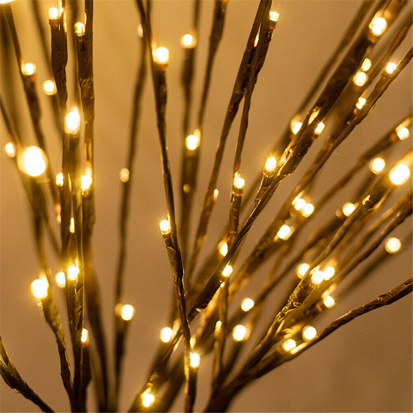 20 LED Twig Branch Fairy Light Flowers Tree Willow Night Lamp Home Xmas Decor AU