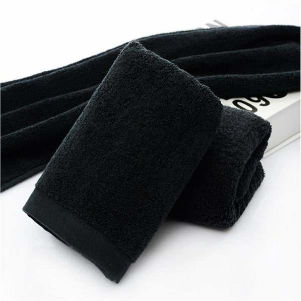 Microfiber Towel GYM Sport Footy Travel Camping Swimming Drying Microfibre Black