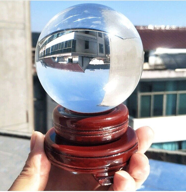 80mm Clear Glass Crystal Healing Ball Photography Lens Ball Sphere Decoration AU