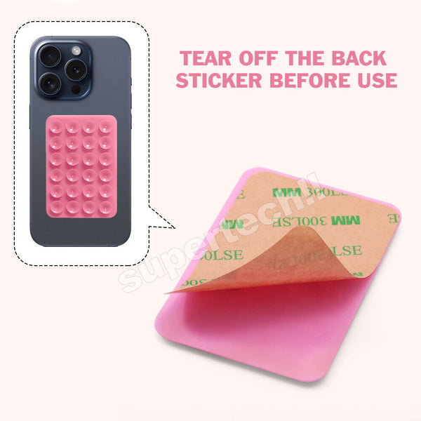 Silicone Back Sticker Pad Fixture Suction Cup Phone Holder For Mobile Phone