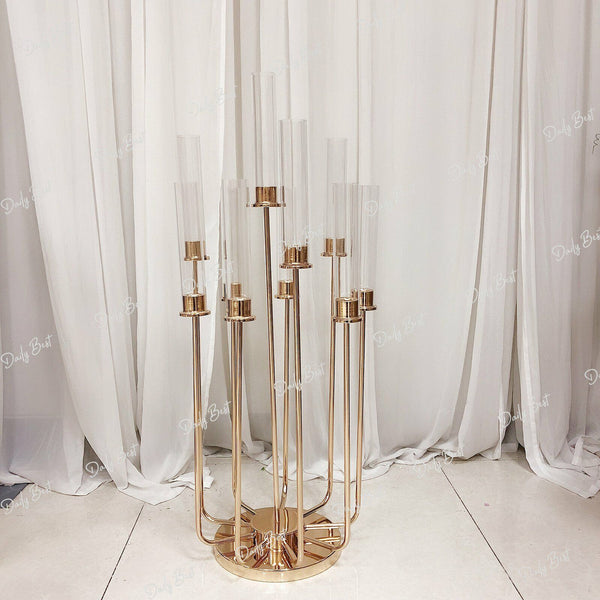 Candelabra – 10-Head Acrylic Candlestick Stand for Weddings & Events