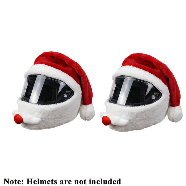 Christmas Helmet Cover For Motorcycle Motorbike Helmet Case Santa Claus hat