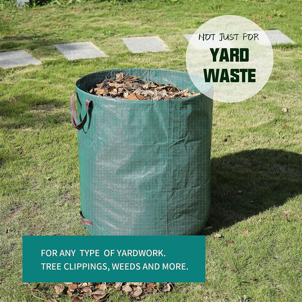 Garden Waste Bags Large Green Recycling Bale Rubbish Bags 5PCS 500L