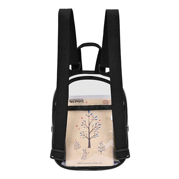 Transparent PVC Backpack Clear Travel School Bag | Security Stadium Hiking Rucksack