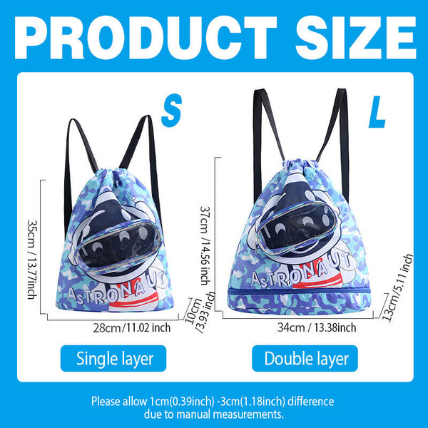 Kids Waterproof Swimming Storage Bag Outdoor Swimming Pool Beach Backpack Travel