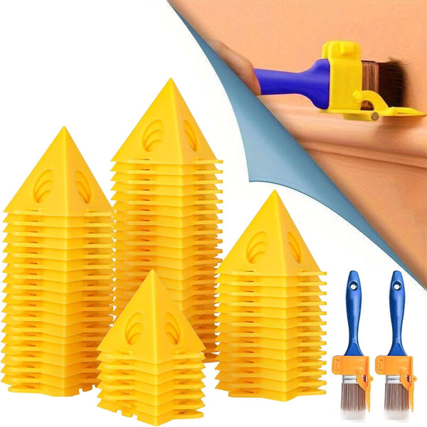 20pcs Painter’s Pyramid Stands with Brushes | Mini Paint Support Cones for Painting & Craft Projects