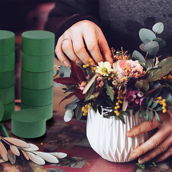 20 Pcs Round Wet Floral Foam Quality Material For Flower Arrangement DIY Craft