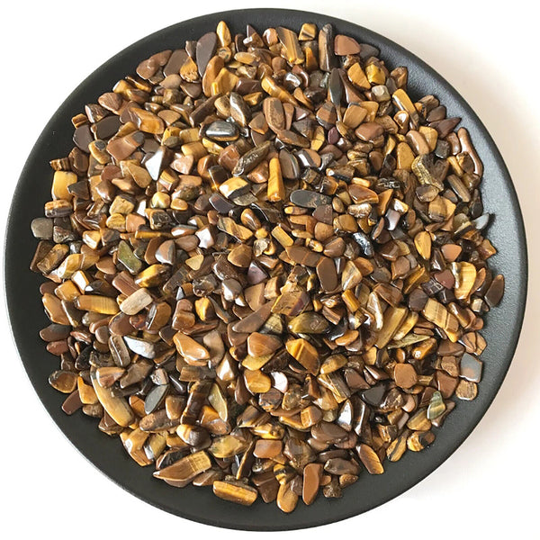 50g - 500g Tigers Eye Crystal Chips A Grade BULK Natural Gemstone Polished Mini