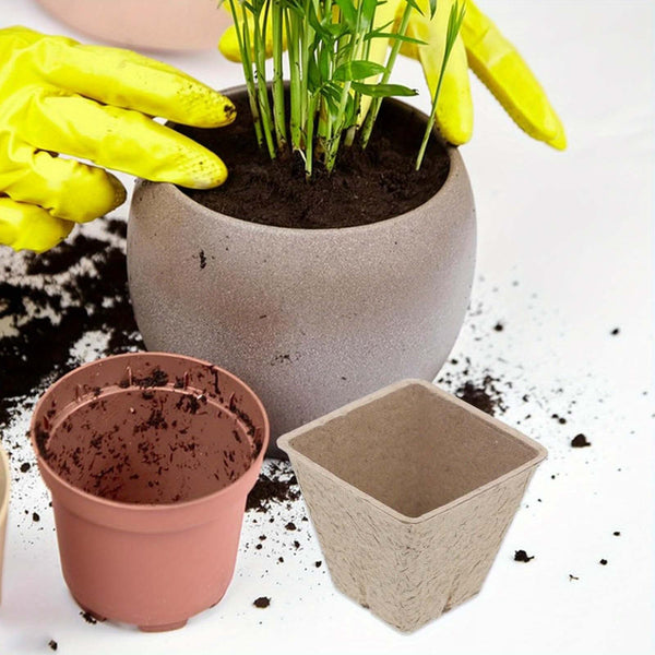 100PCS Seed Starter Peat Gardening Seedling Cup + 100PCS Plant Seed Labels