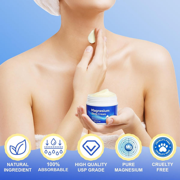 Magnesium Body Cream with Aloe Vera & Lavender Fast Absorbing Moisturising Cream