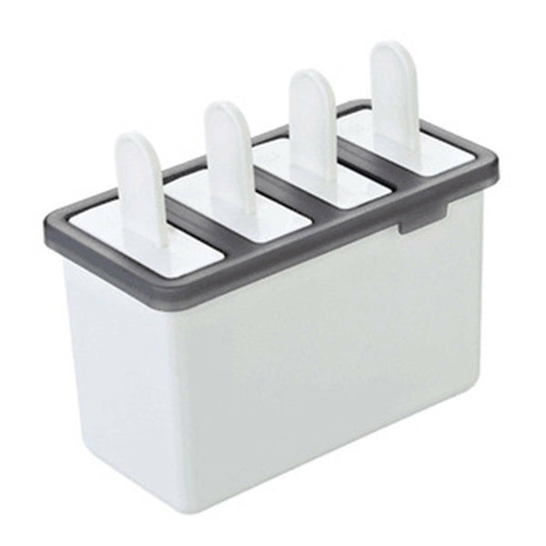3PCS 4 Cells Block Moulds Ice Cream Mold Icy Pole Jelly Pop Popsicle Maker Mould